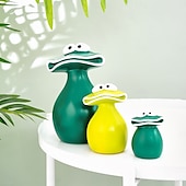 cheap Outdoor Decoration-Resin Sculpture of Three Frogs - Sad Big Mouth Frog Statue Decoration, Resin Frog Animal Decoration for Garden and Home.