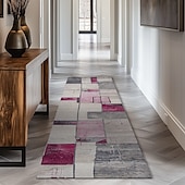 abordables Alfombras de cocina y esteras-Alfombra de pasillo peluda estilo bohemio vintage, suave, antideslizante, lavable, para entrada, cocina, baño y dormitorio
