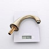 cheap Bathroom Sink Faucets-Basin Faucet Antique Bronze Bathroom Sink Faucet 3 Hole Widespread Gold Basin Mixer Hot and Cold Water Tap