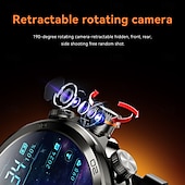 baratos Smartwatch-696 H19 Relógio inteligente 1.95 polegada Relógio inteligente Bluetooth Podômetro Aviso de Chamada Monitor de Sono Compatível com Android iOS Masculino satélite Chamadas com Mão Livre Câmera IP 67