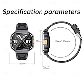 abordables Pulseras inteligentes-696 NX23 Reloj inteligente 2 pulgada Pulsera inteligente Bluetooth Podómetro Recordatorio de Llamadas Seguimiento del Sueño Compatible con Android iOS Mujer Hombre Llamadas con Manos Libres