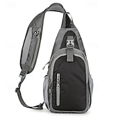 cheap Backpacks &amp; Bags-/ Hiking Sling Backpack Zipper Multi Pocket Rain Waterproof Anatomic Design Wearable Durable Outdoor Hiking Camping Military Nylon Black Army Green Blue