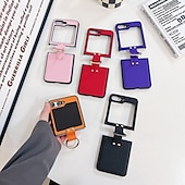economico Cover Samsung-telefono Custodia Per Capovolgi Z 6 Z Flip 5 Z Flip 4 Z Flip 3 Per retro Fibbia ad anello Resistente agli urti Retrò TPU pelle sintetica