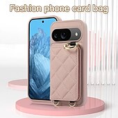 お買い得  その他のスマホケース-電話 ケース 用途 ピクセル9プロ ピクセル9プロXL Pixel 8 Pro Pixel 8 ピクセル9 バックカバー スタンド付き ストラップ付き カード挿入口 レトロ風 TPU PUレザー