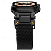 olcso Apple óraszíjak-Solo Loop Kompatibilis valamivel Apple Watch óraszíj 42mm 44mm 45mm 49mm Fém kapocs Állítható Rozsdamentes acél Csere óraszíj mert iwatch Ultra 2 Series 9 8 7 SE 6 5 4 3 2 1