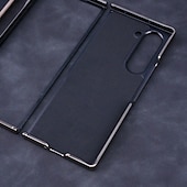 お買い得  サムスン用ケース-電話 ケース 用途 Zフォールド6 Z Fold 5 Z Fold 4 Z Fold 3 バックカバー スタンド付き 磁石バックル ワイヤレス充電をサポート レトロ風 カーボンファイバー 仕上げ