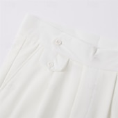 abordables Mince-Homme pantalon de costume Pantalon Pantalon plissé Pantalon de costume Pantalon Gurkha Poche Taille haute Plein Confort Mariage Bureau Travail Elégant Rétro Vintage Noir Blanche Taille haute