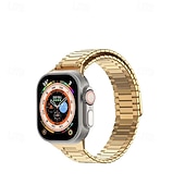 olcso Apple óraszíjak-Solo Loop Kompatibilis valamivel Apple Watch óraszíj 38mm 40mm 41mm 42mm 44mm 45mm 49mm Mágneses kapocs Fém kapocs Állítható Rozsdamentes acél Csere óraszíj mert iwatch Ultra 2 Series 9 8 7 SE 6 5 4