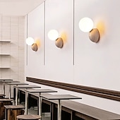 cheap Indoor Wall Lights-Japanese Wabi-sabi Style Wall Sconces Wall Lamps with Milky Glass Shade  Stone Wall Lights