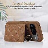 お買い得  その他のスマホケース-電話 ケース 用途 ピクセル9プロ ピクセル9プロXL Pixel 8 Pro Pixel 8 ピクセル9 バックカバー スタンド付き ストラップ付き カード挿入口 レトロ風 TPU PUレザー