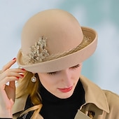baratos Chapéu de Festa-chapéus chapéu de lã chapéu chapéu chapéu fedora chá de casamento elegante casamento com boné renda lateral chapéu chapéu