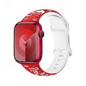baratos Pulseiras de Apple Watch-Loop Solo Compatível com Pulseira Apple Watch 38mm 40mm 41mm 42mm 44mm 45mm 49mm Fofo Ajustável Silicone pulseira de substituição para iwatch Ultra 2 Series 9 8 7 SE 6 5 4 3 2 1