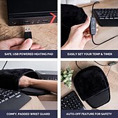 cheap Mouse Pad-USB Heated Mouse Pad Hand Warmer 3 Temperatures/Time Limits Controller Included Works with All PC Mice Makes a Great Gift