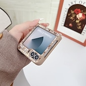 Недорогие Чехлы для Samsung-телефон Кейс для Назначение Z-флип 7 Z-флип 6 Z Flip 5 Z Flip 4 Кейс на заднюю панель Защита от удара Ретро текстильный ТПУ