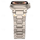 olcso Apple óraszíjak-Solo Loop Kompatibilis valamivel Apple Watch óraszíj 42mm 44mm 45mm 49mm Fém kapocs Állítható Rozsdamentes acél Csere óraszíj mert iwatch Ultra 2 Series 9 8 7 SE 6 5 4 3 2 1
