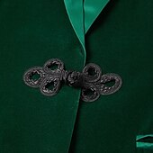 abordables chaqueta-Chaqueta de hombre de terciopelo blazer esmoquin moda de fiesta en color sólido negro burdeos púrpura de ajuste a medida de un solo botón