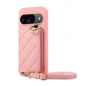 お買い得  その他のスマホケース-電話 ケース 用途 ピクセル9プロ ピクセル9プロXL Pixel 8 Pro Pixel 8 ピクセル9 バックカバー スタンド付き ストラップ付き カード挿入口 レトロ風 TPU PUレザー
