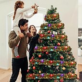 cheap Battery String Lights-5M 50 LED Flower Lantern String Lights, Colored Decorative Lights Flower Lantern String Christmas Tree for Christmas, Wedding, New Year, Indoor/Outdoor Festive Decor 1pc