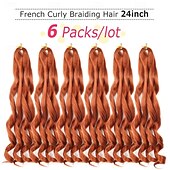 baratos Cabelo de crochê-Extensor Ondulado Trança Box Braids Cabelo Sintético Cabelo para Trançar 1 pacote