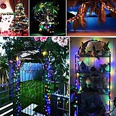 cheap Solar String Lights-Elegant Wedding Reception Party 2 Pcs Christmas Outdoor Solar Copper Wire Light String Holiday Wedding New Year Courtyard Fence Steps Atmosphere Decoration Light String