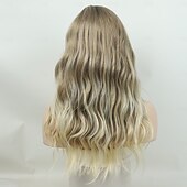 お買い得  古いかつら-人工毛ウィッグ ウェーブ アシメントリー・ヘアカット かつら ロング ブロンド 合成 女性用 ファッショナブル ソフト ナチュラル ブロンド