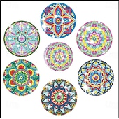 cheap Stress Relievers-6Pcs Diamond Art Painting Coaster Kit DIY Crafts Kit with Holder Non Slip Coaster Art Supplies for Adults Women Ideal Christmas Gift