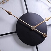 baratos Decoração de Parede-relógios de parede criatividade relógio de metal roma decoração relógios ferro forjado redondo arte relógio de parede grande relógio de parede para restaurantes e cafés relógio de parede de metal 60cm