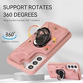 levne Pouzdra pro Samsung-telefon Carcasă Pro S23 Ultra Plus S23 S22 S22 Plus Ultra S21 FE S21 S21 Ultra Plus A54 A34 A14 S20 Plus S20 Ultra Zadní kryt Držák na prsteny Nárazuvzdorné Retro TPU PU kůže