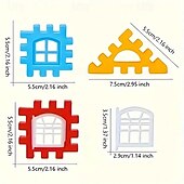 cheap Building Toys-100pcs House Assembly Building Blocks Large Size Creative Square Block Building Blocks Basic Assembly Building Blocks Educational DIY Assembly Toys Birthday Gifts Christmas Halloween Gift