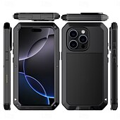 お買い得  iPhone用ケース-電話 ケース 用途 iPhone 15 プロマックスプラス iPhone 14 13 12 11 Pro Max Mini X XR XS Max 8 7 Plus ヘビーデューティー 耐衝撃 強化ガラス メタル
