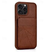 お買い得  iPhone用ケース-電話 ケース 用途 iPhone 16 Pro Max プラス iPhone 15 プロマックスプラス iPhone15 iPhone 14 Pro Max iPhone 13 12 11 Pro Max バックカバー スタンド付き カード挿入口 耐衝撃 レトロ風 TPU PUレザー