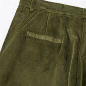 levne Volný-Pánské Oblekové Kalhoty Kalhoty pro volný čas Sametové kalhoty Přední kapsa Straight-Leg Bez vzoru Pohodlné Obchod Denní Dovolená Módní Elegantní &amp; moderní Vojenská zelená Fialová