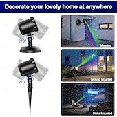 abordables Proyector de la lámpara  y proyector láser-Proyector de luces láser para Navidad para exteriores, proyector de luces navideñas de 3 colores y 50 pies con control remoto, luces de luciérnagas, lluvia de estrellas, luces láser, decoraciones