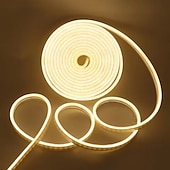 voordelige Neon LED-verlichting-5m waterdichte led neon buislamp, flexibele stripverlichting enkele kleur voor binnen en buiten decoratief 12v eu/uk/us/au stekker
