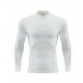 voordelige Hardloop T-shirts en Tanktops-Voor heren Hardloopshirt Compressieshirt Lange mouw T-shirt Casual Sportkleding Herfst Hoge nek Ademend Sneldrogend Sportschooltraining Hardlopen Wandelen Sportkleding Sportkleding Effen