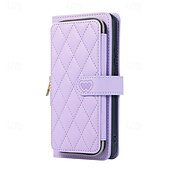 cheap Samsung Cases-Phone Case For S24 Ultra S24 Plus S24 S24 FE S23 S22 S21 S20 Ultra Plus FE A55 A35 A25 A15 5G A54 A34 A14 A73 A53 A33 A23 A13 A72 A52 A32 A22 A12 A51 Flip Cover with Stand Holder Zipper with Wrist