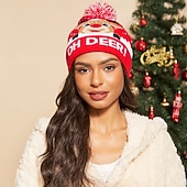 economico Luci di Natale-natale per bambini decorazione per adulti cappello led cappello di natale bagliore natale berretti in maglia unisex vacanza bagliore maglioni regali di natale ornamenti del partito di capodanno