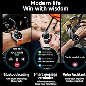 Χαμηλού Κόστους Smartwatch-νέο αθλητικό smartwatch bluetooth 1,85 ιντσών για άνδρες γυναίκες ενσωματωμένο έξυπνο φωνητικό βοηθό bluetooth κλήση παρακολούθησης συνολικής υγείας
