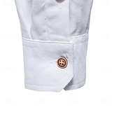 baratos Camisas masculinas de negócios-Homens Saia Camisa casual Tecido Casamento Ao ar livre Azul Manga Longa Aberto para a Lateral Inverno Primavera &amp; Outono Roupa Bolsos