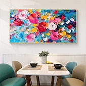 abordables Peintures fleurs/botaniques-peinture à l&#039;huile impressionnisme fait à la main peintures florales peinture à l&#039;huile de fleurs faites à la main peinture abstraite de fleurs de rose peinture de paysage de fleurs art mural floral