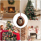 ieftine Ornamente-12 buc/set ornamente pentru pomul de Crăciun 2d acrilic decorare animale de pădure brad de Crăciun ornament cu model de animale decor sezonier pentru bradul de Crăciun