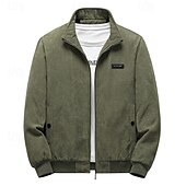 preiswerte Herrenjacken &amp; Herrenmäntel-Herren Winterjacke Cordjacke Fleecejacke Freizeitjacke Täglich Urlaub warm Tasche Vlies Herbst Winter Glatt Modisch Strassenmode Ständer Standard Schwarz Gelb Armeegrün Grau Jacken