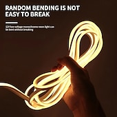 voordelige Neon LED-verlichting-5m waterdichte led neon buislamp, flexibele stripverlichting enkele kleur voor binnen en buiten decoratief 12v eu/uk/us/au stekker