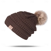 economico i migliori regali di natale-cappello regalo di natale berretto con pompon donna natale capodanno vigilia di natale caldo cappello invernale foderato in pile regalo per donna per sua moglie mamma