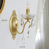 baratos Candeeiros de Parede de interior-arandelas de parede de prisma de cristal vintage latão dupla luminária de parede luminárias iluminação decoração de parede arandelas de cobre 110-240v 5w