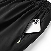 billiga Raka ben-Men's Athletic Pants Fleece Pants Sweatpants Winter Pants Trousers Pocket Drawstring Elastic Waist Plain Comfort Warm Sports Outdoor Daily Fashion Casual Black Gray Micro-elastic
