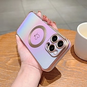 お買い得  iPhone用ケース-電話 ケース 用途 iPhone 16 Pro Max プラス iPhone 15 プロマックスプラス iPhone 14 13 12 Pro Max Plus iPhone 14 Pro Max iPhone 13 12 Pro Max バックカバー 磁石バックル ワイヤレス充電をサポート 耐衝撃 レトロ風 TPU 仕上げ