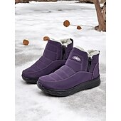 economico Stivali di neve e inverno-stivaletti invernali impermeabili da donna con fodera in pelliccia sintetica – stivali da neve isolati per il freddo e le attività all&#039;aperto