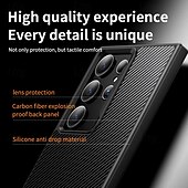 זול מארז סמסונג-טלפון מגן עבור S24 Ultra S24 Plus S24 S23 S23 Ultra S23 Plus S25 Ultra כיסוי אחורי עם מעמד מגנטי תמיכה בטעינה אלחוטית רטרו TPU סיבי פחמן