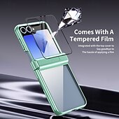 Χαμηλού Κόστους Samsung Θήκη-τηλέφωνο tok Για Z Flip 6 Z Flip 5 Πίσω Κάλυμμα και προστατευτικό οθόνης Ανθεκτική σε πτώσεις Ρετρό Επιμετάλλωση